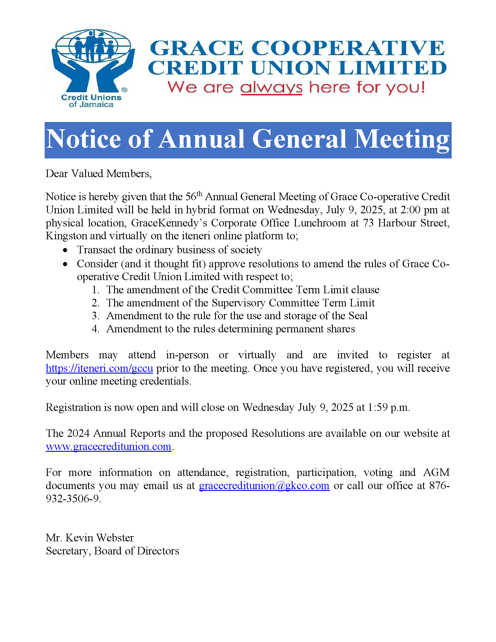 AGM Nominees